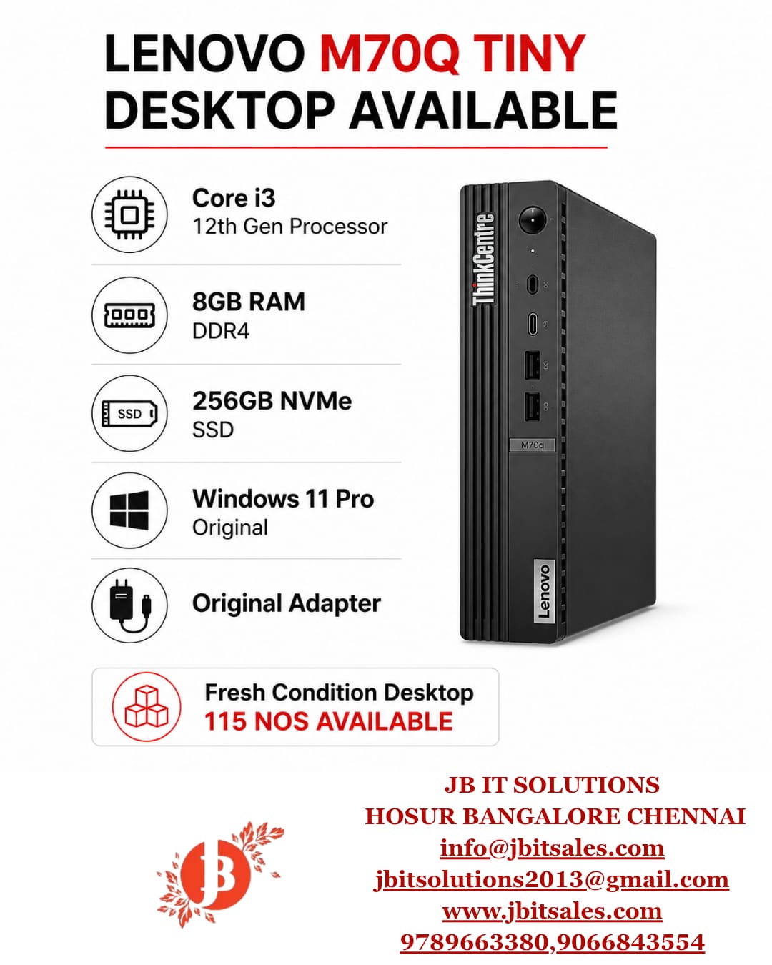 LENOVO M70Q TINY DESKTOP AVAILABLE