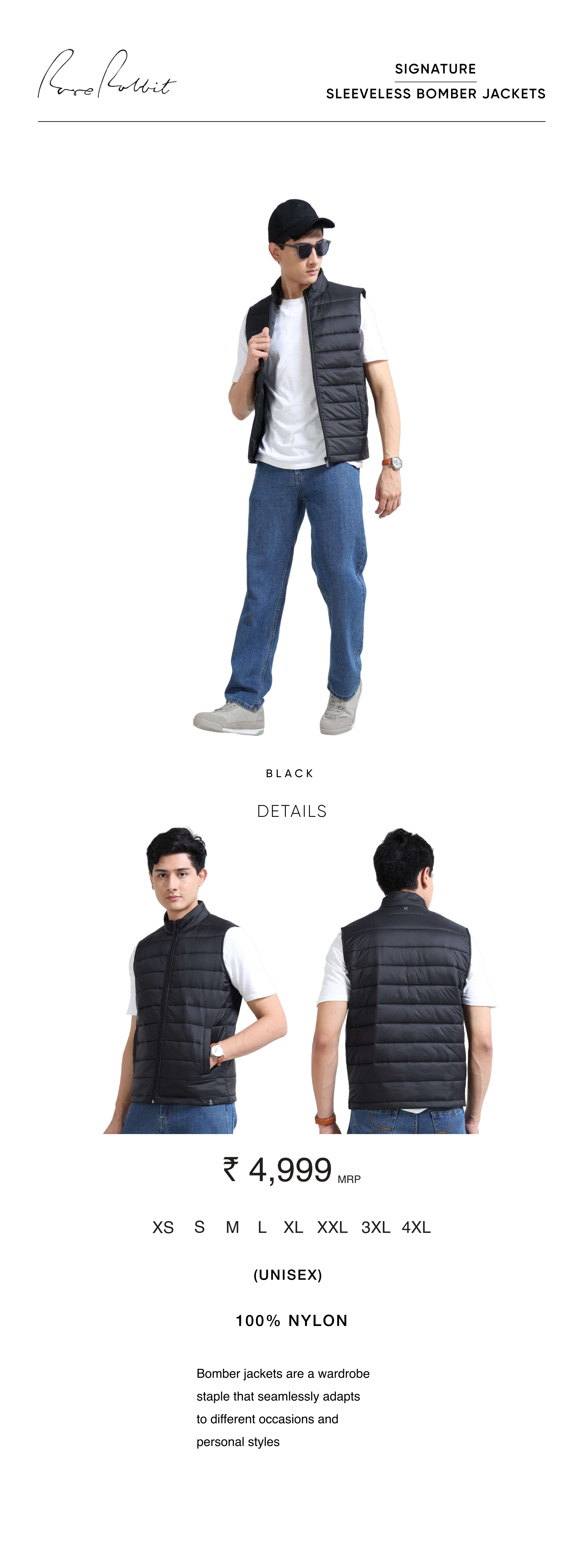 SLEEVELESS BOMBER JACKETS